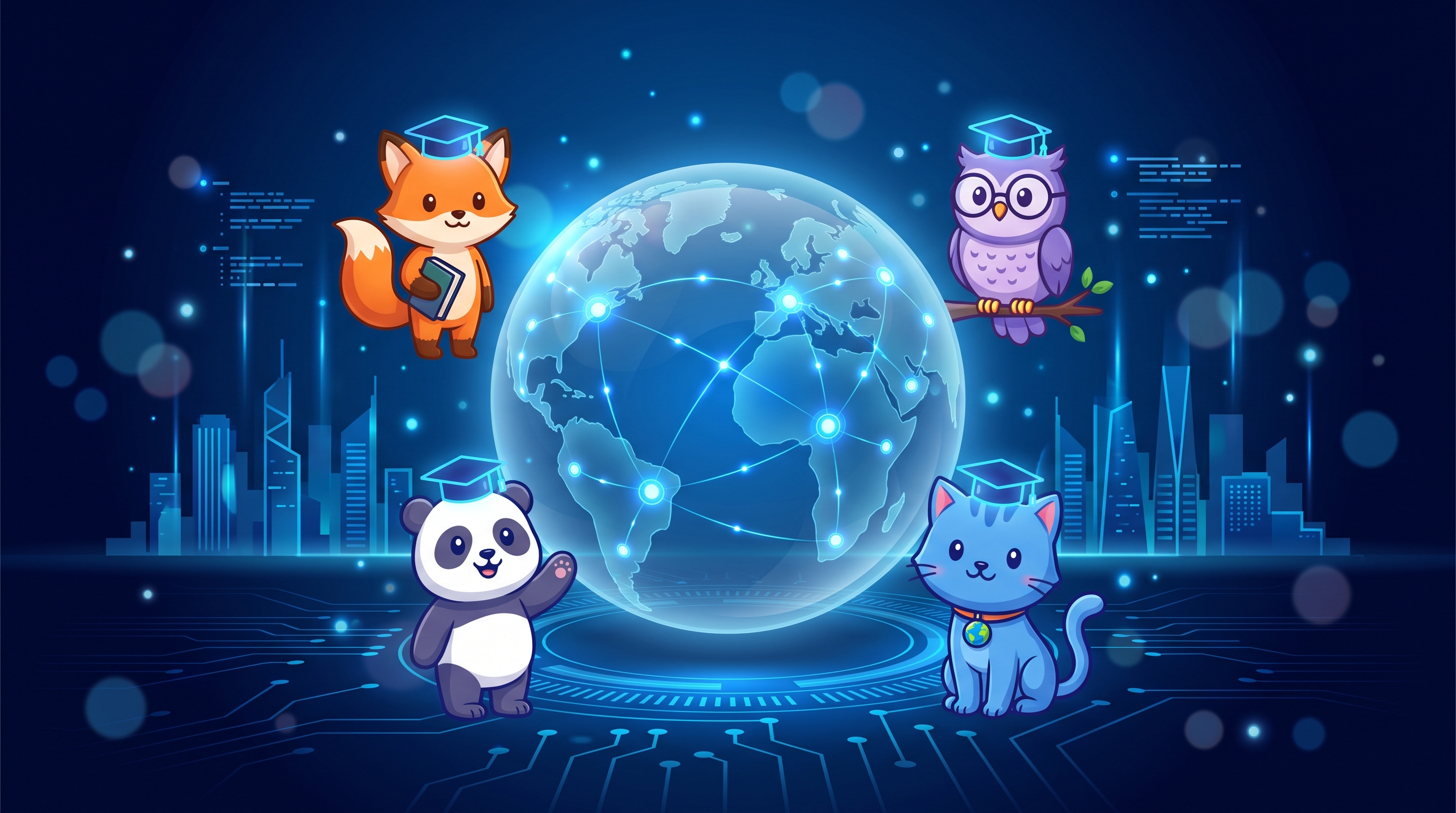 GAMD global network with mascot team